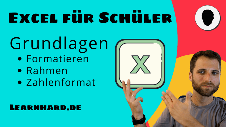 Read more about the article Excel für Schüler erklärt: Formatieren, Rahmen und Zahlenformat